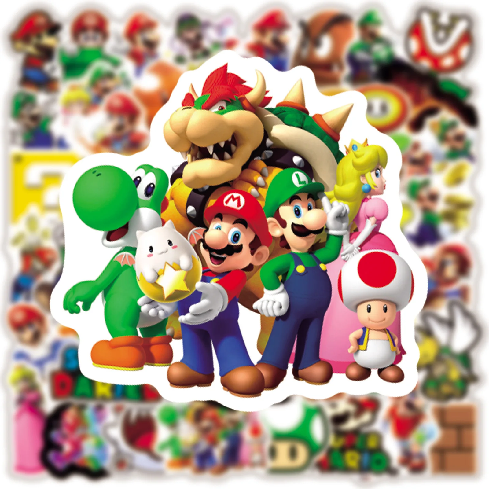 50/100Pcs Cartoon Super Mario Game Stickers Laptop Notebook Scrapbooking Fridge Phone Waterproof Decal Sticker Kids Toys