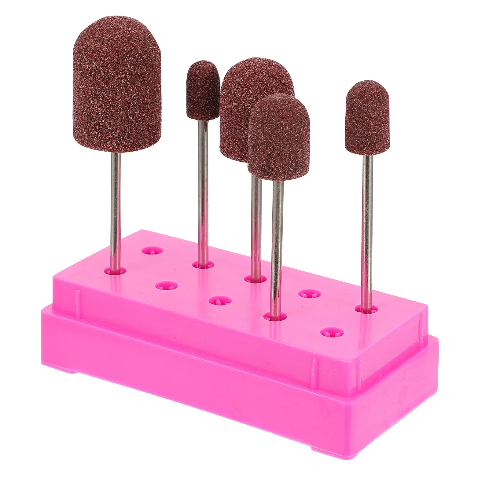 1Set Manicure Polishing Heads Set with Storage Display Box for Nail Salon Nail Art Tools Sanding Polishing Heads Case Manicure