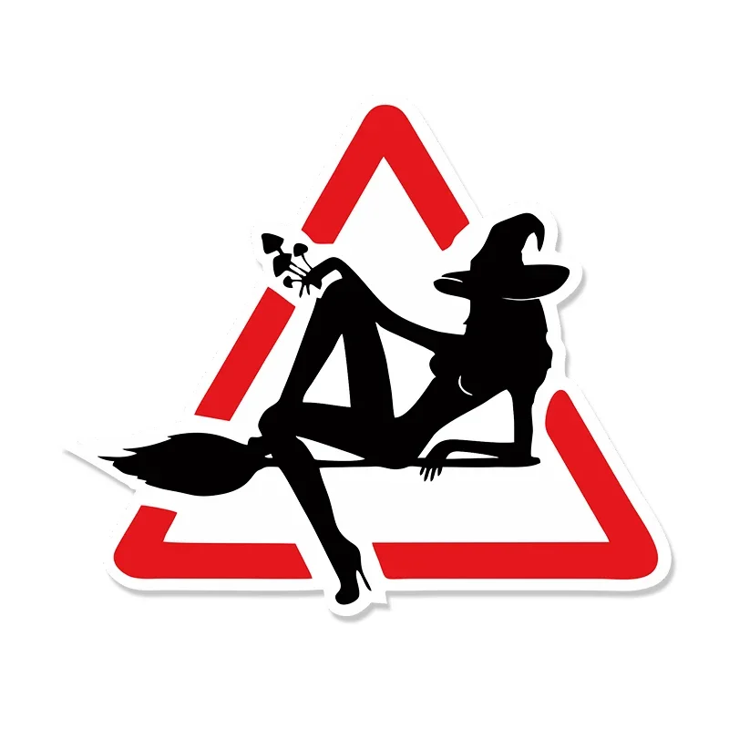 Stylish Witch Car Sticker Personality Vinyl Decal Waterproof Exterior Decor for Auto SUV Truck Motorcycle Helmet Laptop