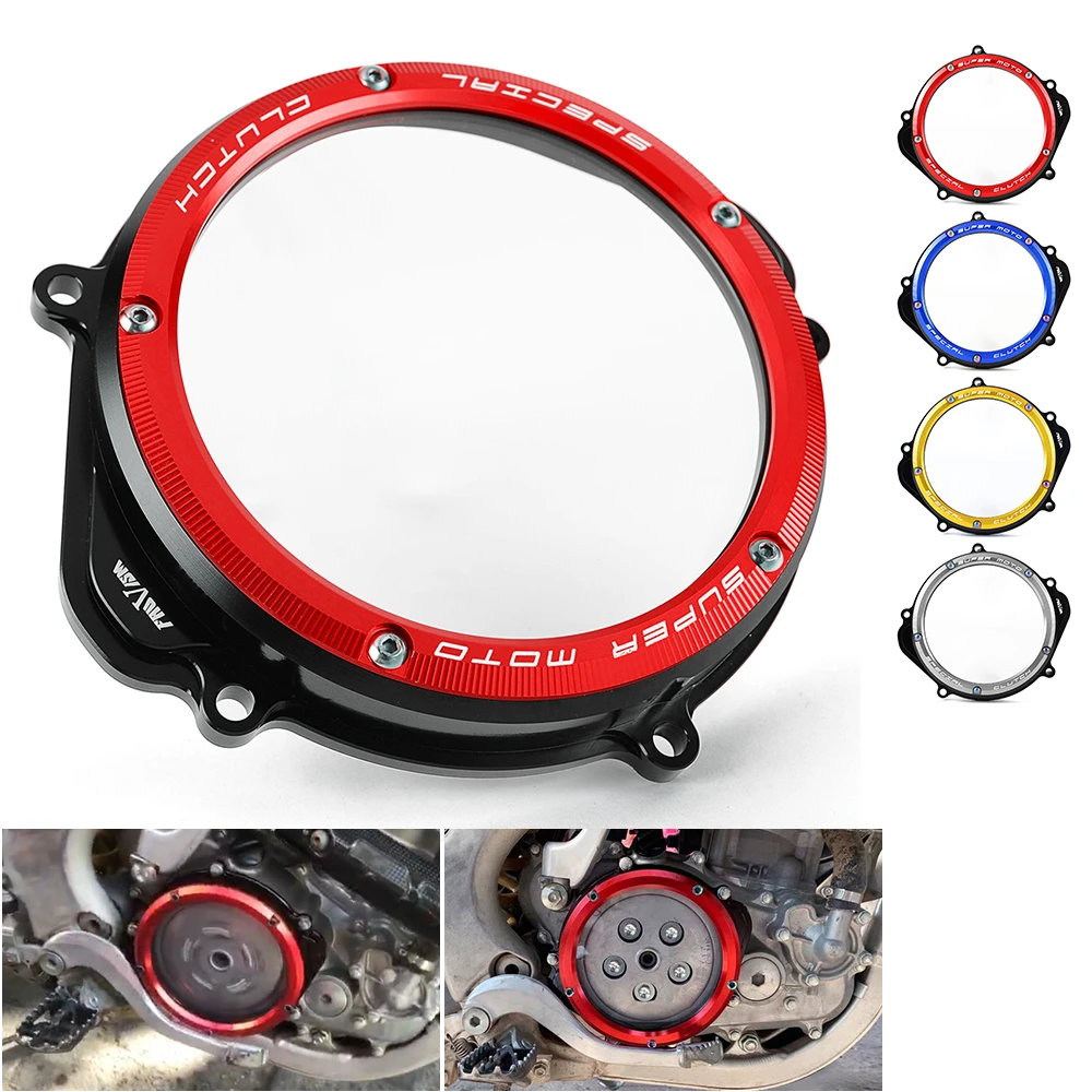 CRF 250X 250R Clear Clutch Cover For Honda CRF250X 2004-2018 CRF250R 2004 2005 2006 2007 2008 2009 CRF 250 X R