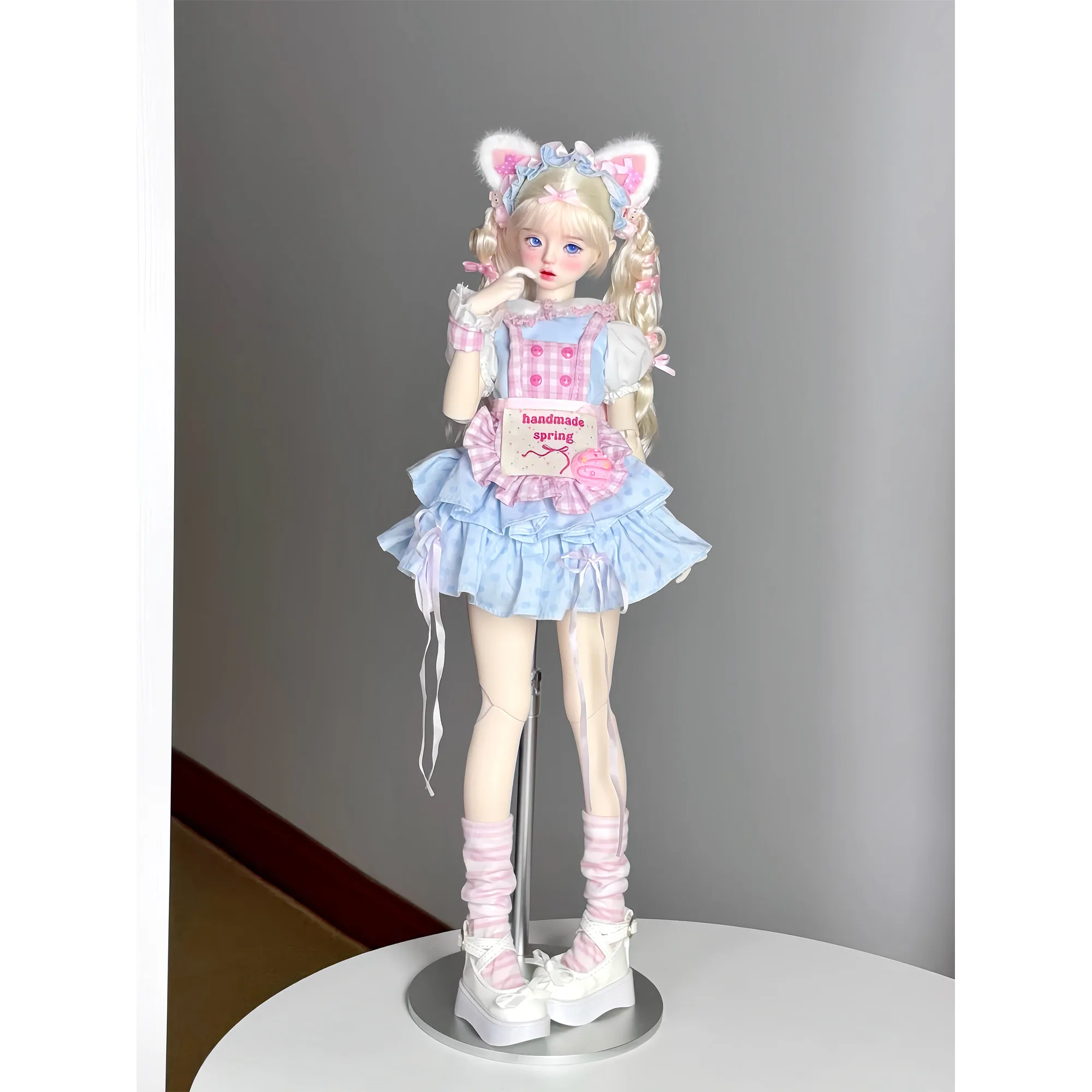 Original Sweet Cat Maid Dress 1/4 BJD Doll Clothes Fit Large 1/4 Regular 1/4 BJD Action Dolls Outfit Accessory Doll Not Included