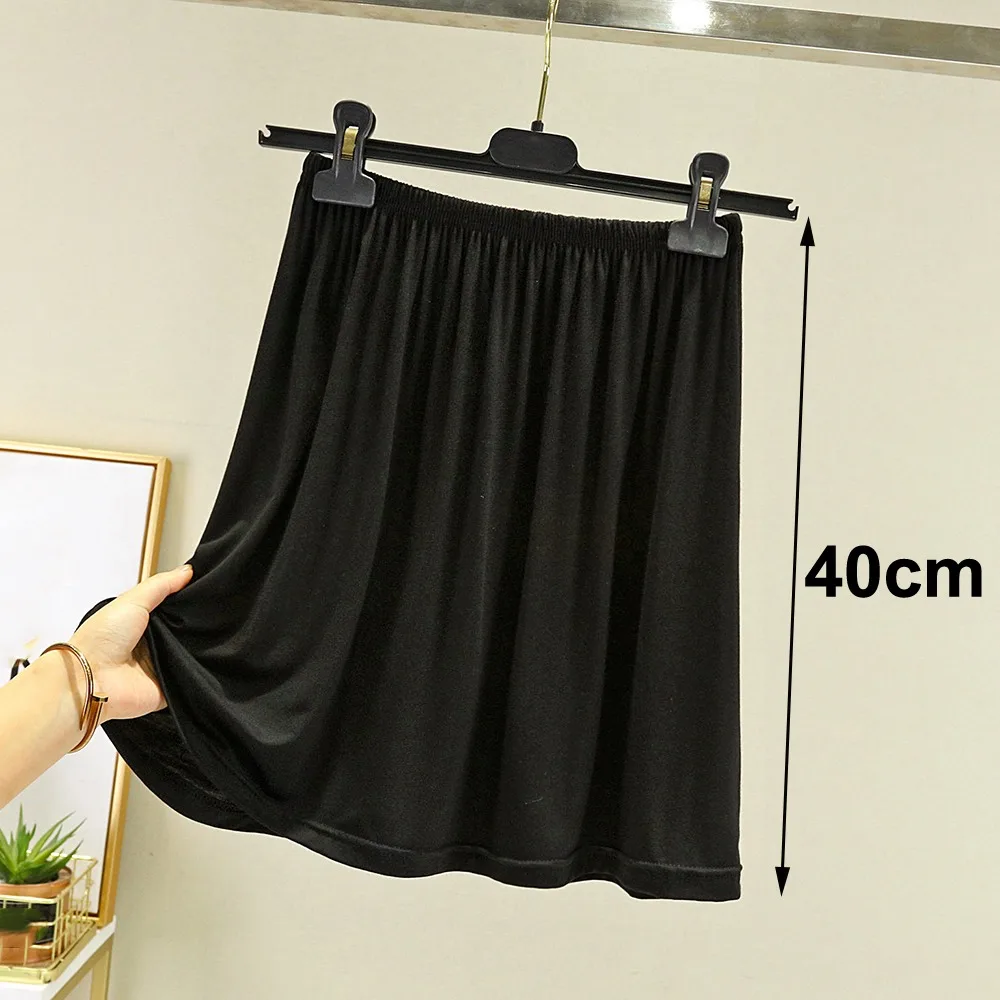 

Модная женская короткая юбка-подъюбник с высокой талией, эластичная, однотонная, с защитой от просвечивания