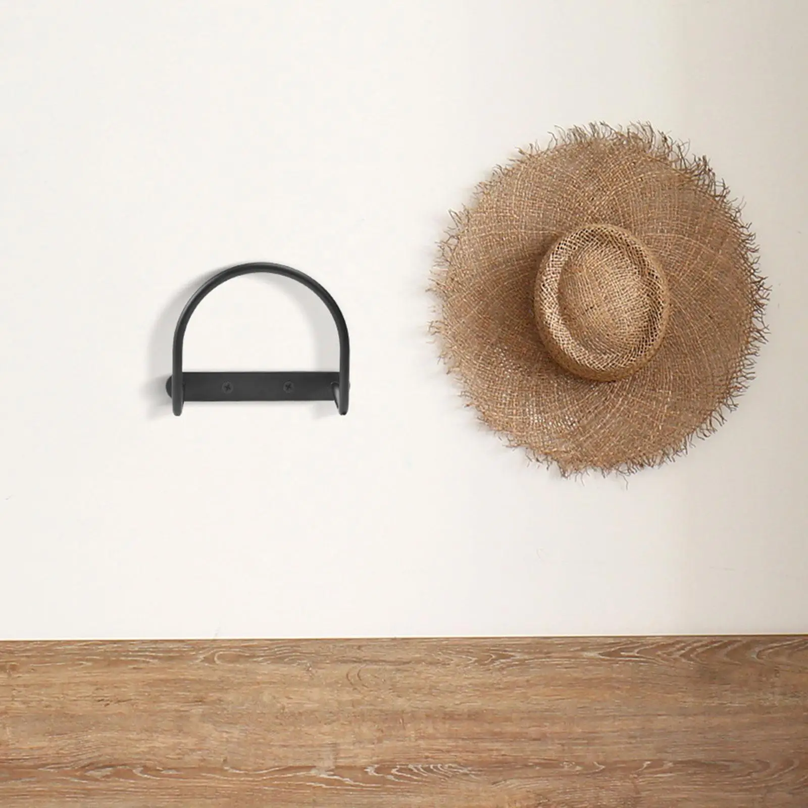 ウォールマウント野球帽オーガナイザー、カウボーイハットラック、ブラック収納ホルダー、クローゼット、寝室、リビングルーム、玄関、クローク、4個