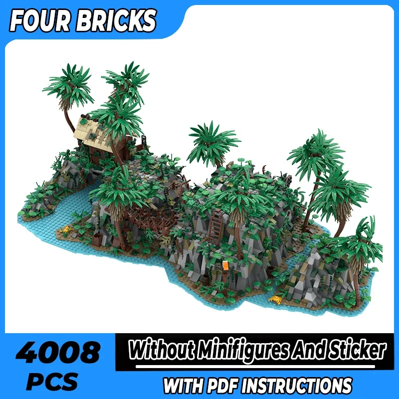 Famous Movie Model Moc Building Bricks Wealth Pirate Island Technology Modular Blocks Gifts Christmas Toys DIY Sets Assembly