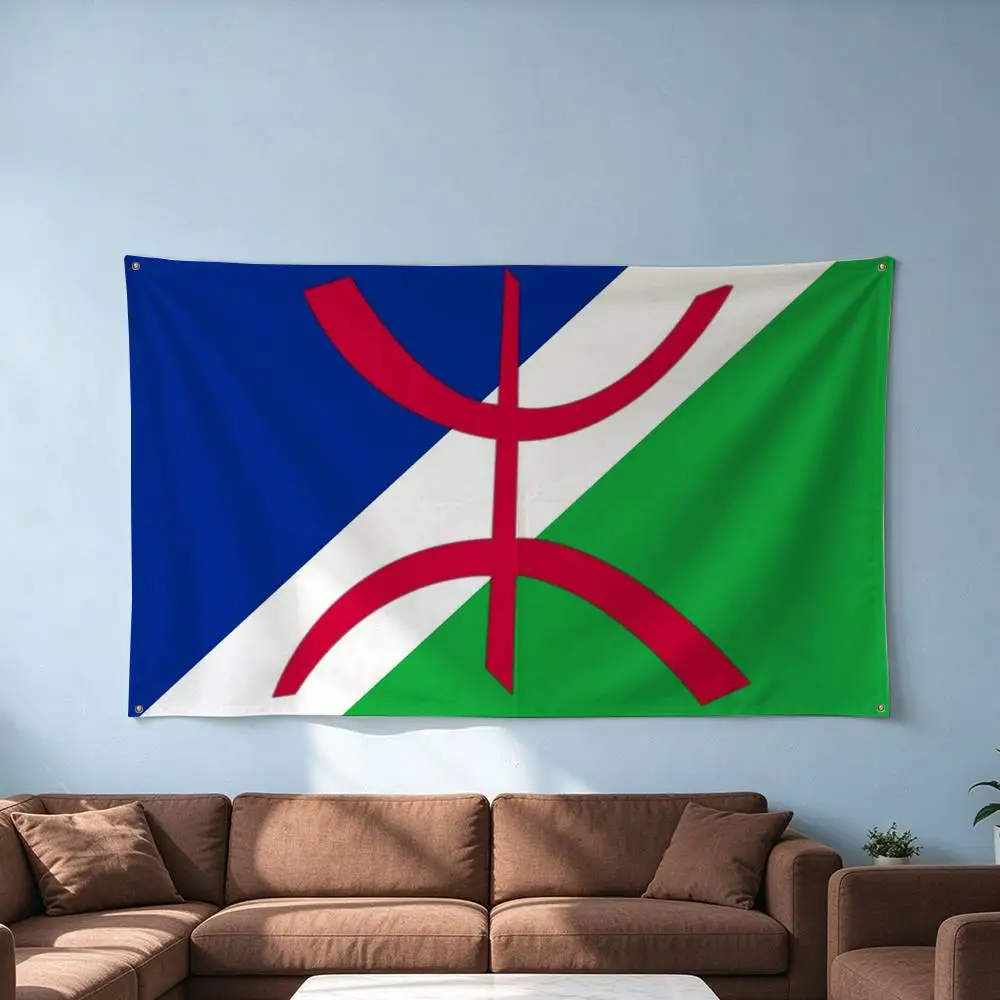 ART Amazigh-H Berber Flag  Flags Wall Hanging Tapestry Outdoor Garage Room Decorative flag Background Blanket