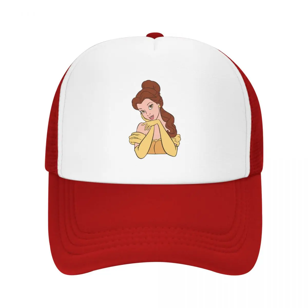 Custom Beauty And The Beast Belle Princess Baseball Cap Men Women Adjustable Trucker Hat Streetwear