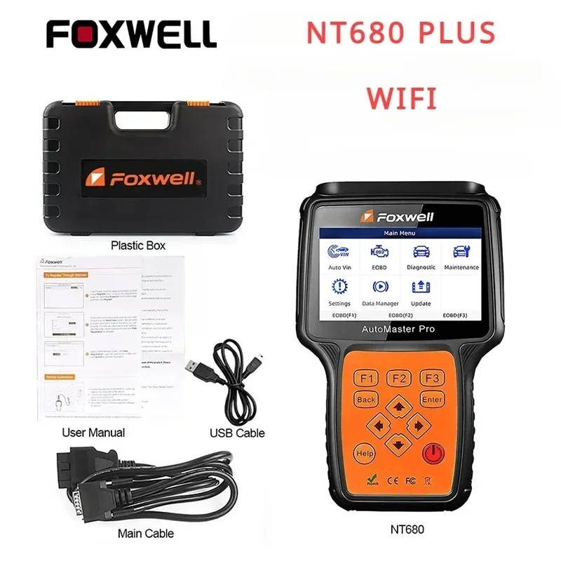 Foxwell NT680 Pro All System All Makes Scanner with Special Functions Update Foxwell NT650 Elite NT630 Plus