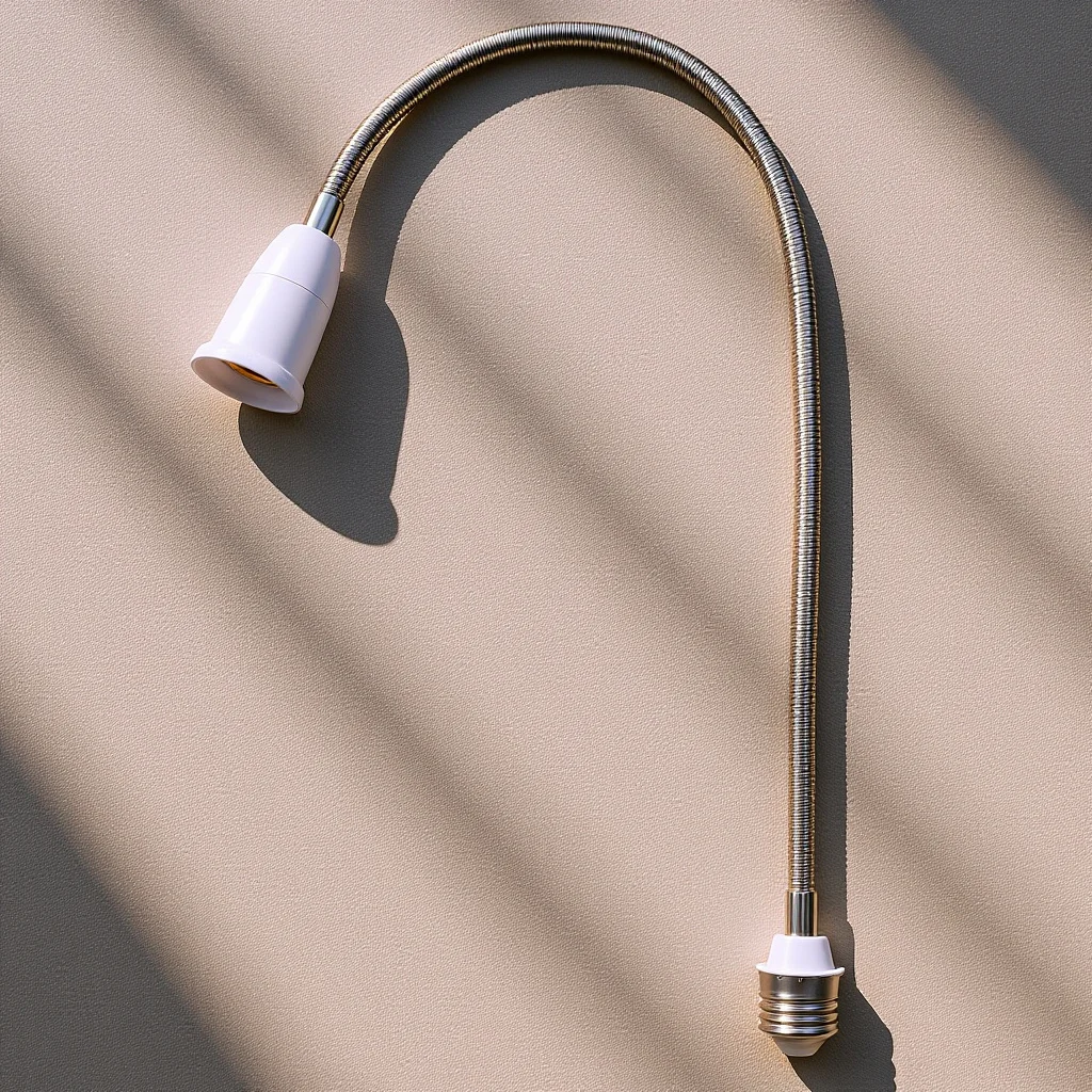 

E27 To E27 Light Bulb Socket Extender 60Cm Flexible Gooseneck Hose For Home Office Lighting Extension Fixture Adapter