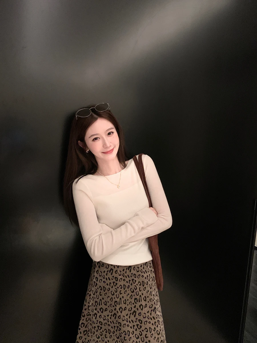 

Soft Time Yang Yang Camere Base irt Baby Soft Elastic Skin-friendly High-end Wool Inner Wear Long Sve round Ne Polye...