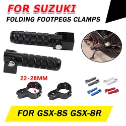 Motorcycle Folding Foot Rests Pedal Crash Bars Clamps Footrests Footpegs FOR SUZUKI GSX-8S GSX8S GSX 8 R GSX8 S GSX-8R 2024 2025