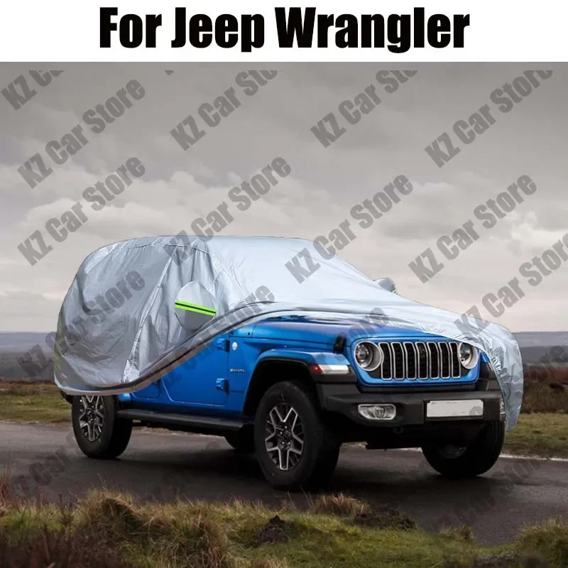 Waterproof Car Cover  For Jeep Wrangler 4door Outdoor Anti-UV Sun Shade Snow Rain Protection SUV Cover Dustproof