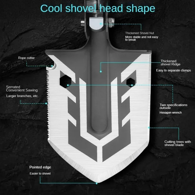 Многофункциональная военная лопата, товары для кемпинга на открытом воздухе, военная лопата с креплением на автомобиле, Складная лопата, оборудование для самообороны