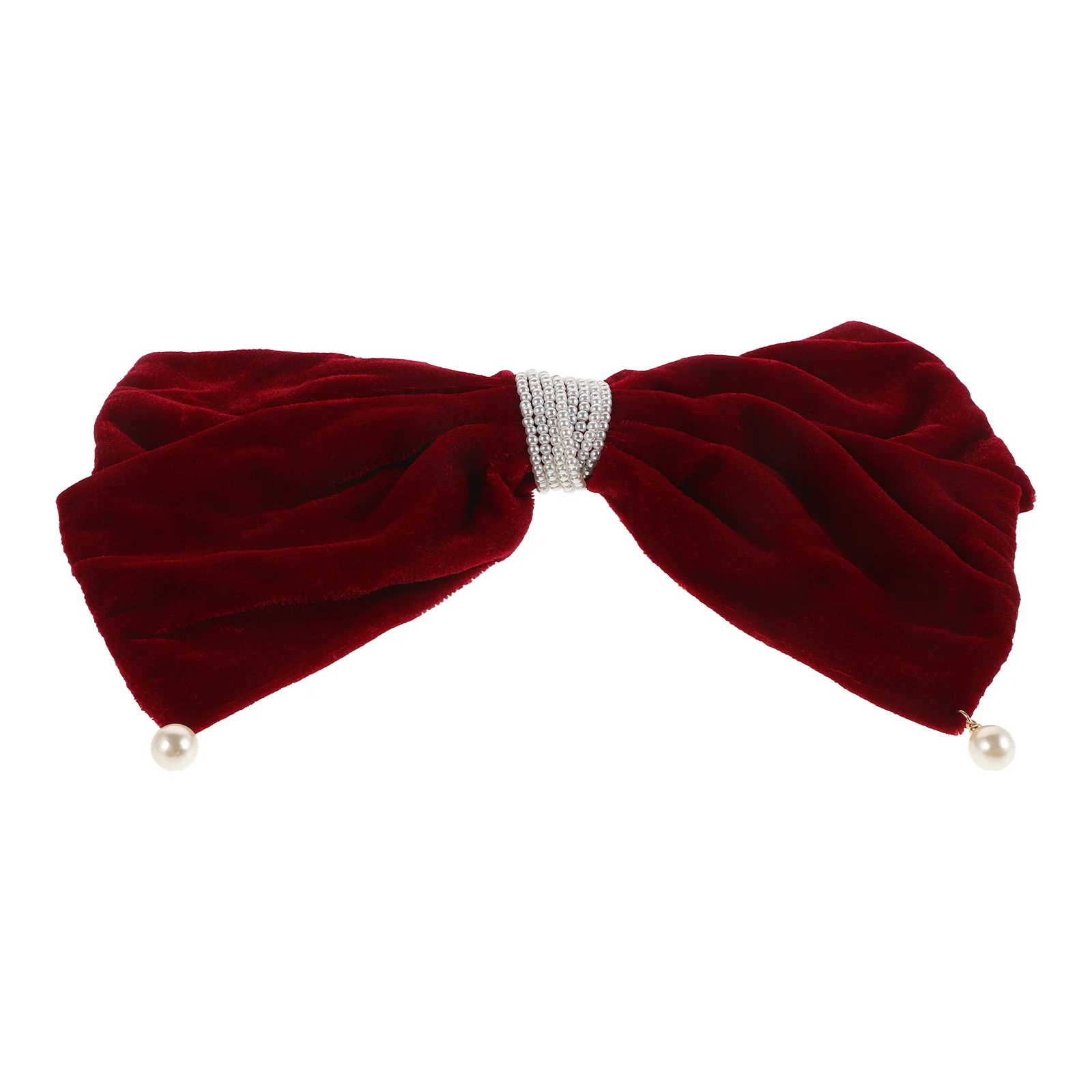 

Vintage French Bowknot Clips Pearl Hair Barrette Large Bows Wedding Accessories Styling Decorative Big Hair Bowknot