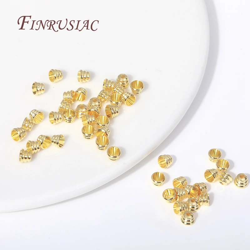Wholesale 18K Gold Plated Metal Small Bead Caps Cone For Jewelry Making Supplies Tassel Cap DIY Tassel Jewelry Accessories