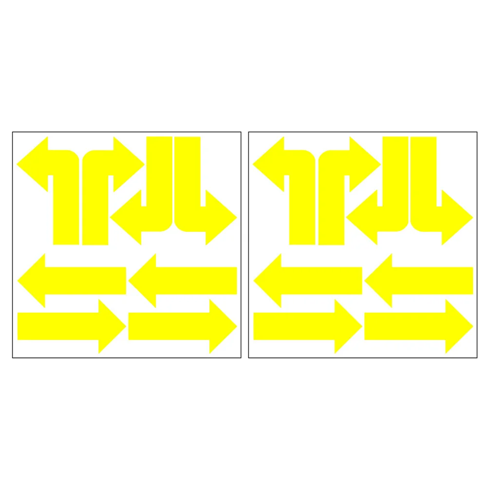 2 قطعة إشارة اتجاهية مقاوم للماء بولي كلوريد الفينيل الطابق صور مطبوعة للحوائط سهلة التطبيق لا الغراء علامات لاصقة طويلة الأمد السلامة المرورية