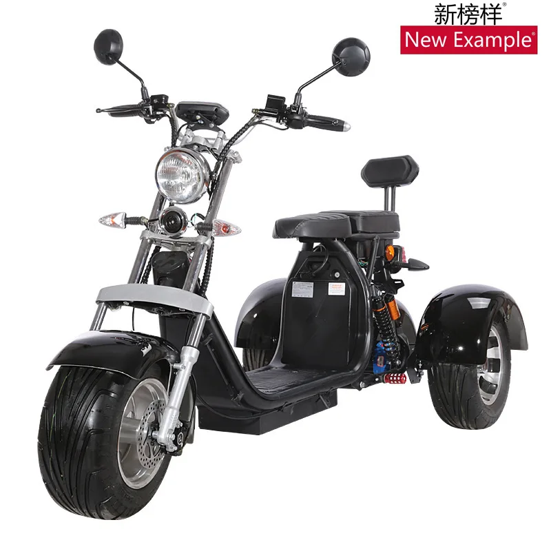 Electric Tricycle 10/12 Inch Tire Adult 3000W60V40AH Removable Battery Electric Vehicle Full Suspension Mountain Off-road Ebike