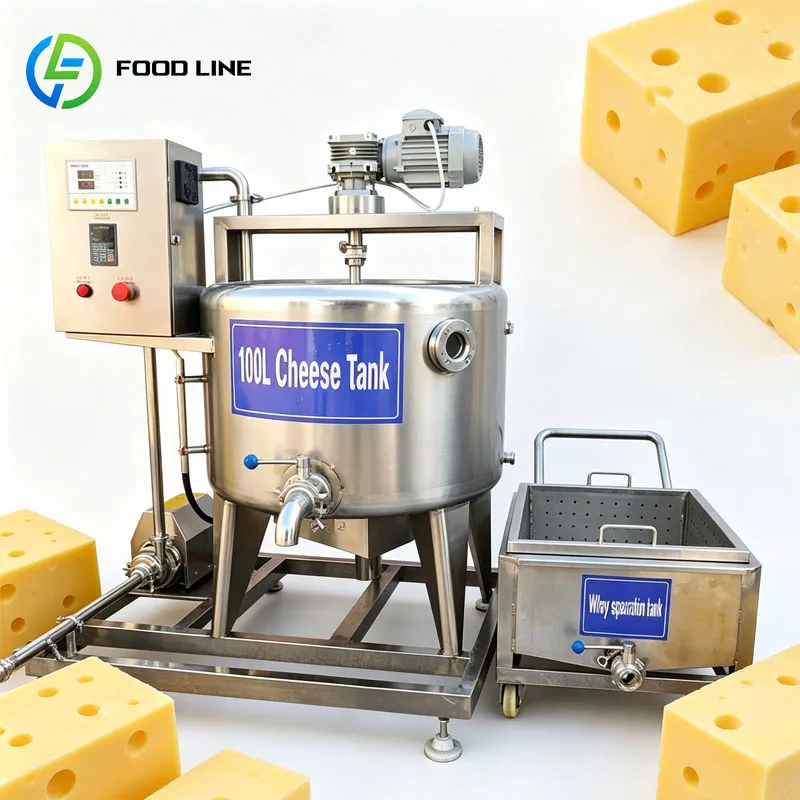Industrial Cheese Making Tank Cheese Vat Milk Fermentation Curd Processing Equipment Customized