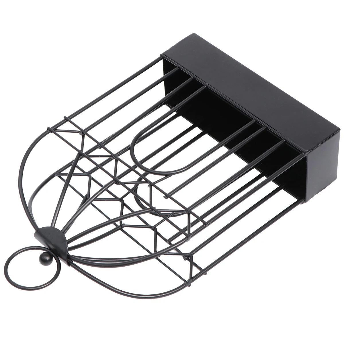 

Stylish Dome Shaped Metal Jewelry Display Rack Iron Desktop Decoration Organizer Storage Stand Black Home Bedroom Decorative