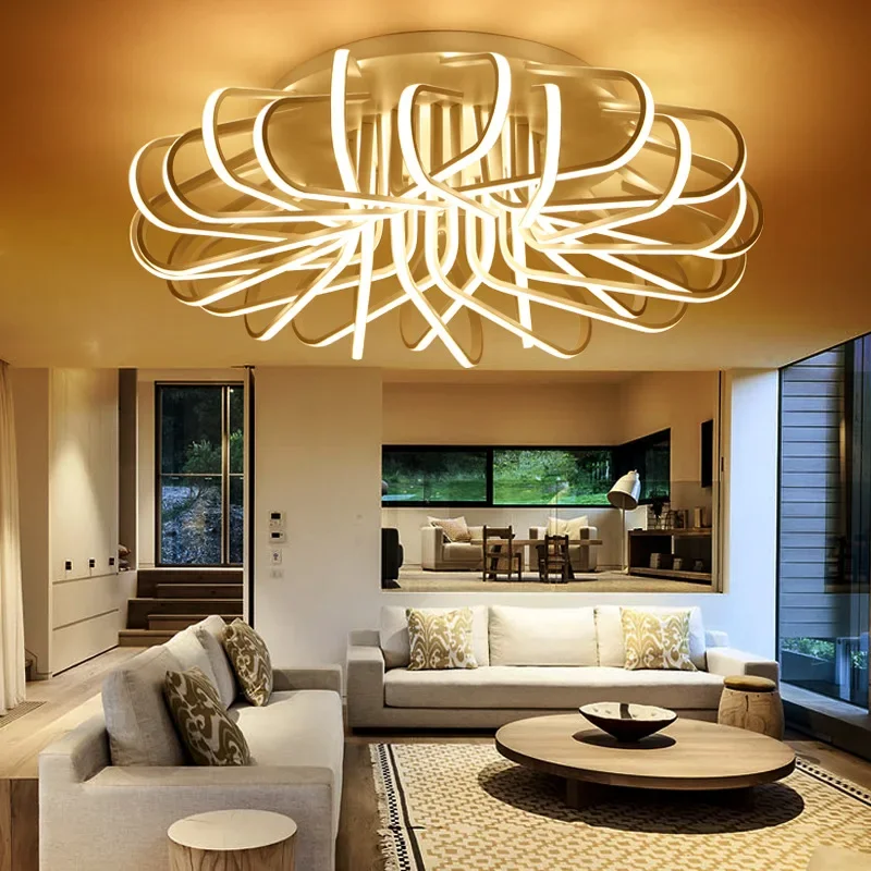 Led living room lamp simple modern round ceiling lamp warm romantic bedroom lamp Nordic creative bird nest lamps