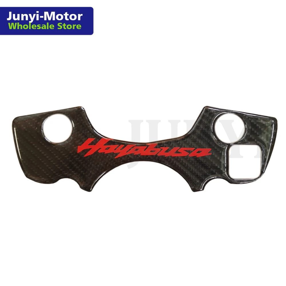 For Suzuki GSXR1300 GSXR 1300 Hayabusa Carbon Fiber Front Upper Clamp 3D Stickers Decal Protector Pad 2008 2009 2010 2011 2012