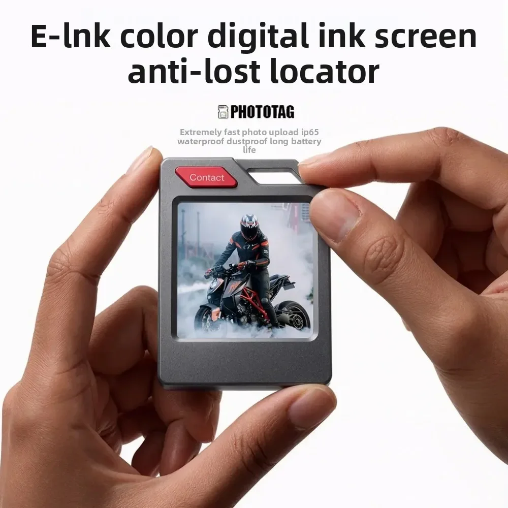 PhotoTag P30 E-Paper Picture Keychain Custom E-Ink Smart Screen GPS Anti-Lost Tracker IP65 Waterproof Suitable for AirTag Works