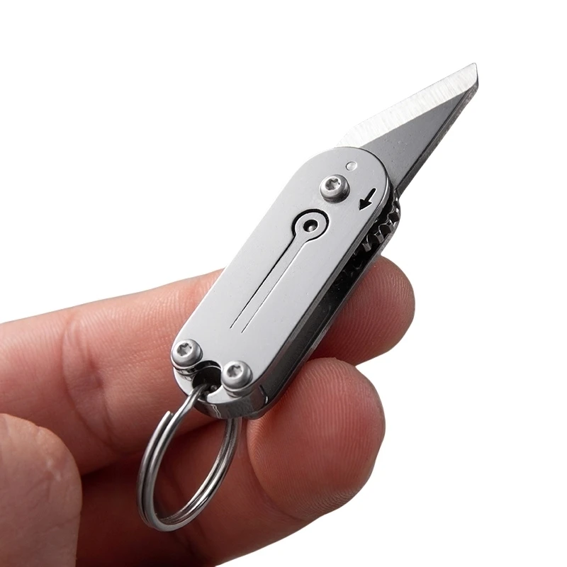 

Sharp knife 1pcs Stainless Steel Mini Gear Knife Sharp Portable Pocket Folding Knife Key Chain Pendant Unpacking Express Tool