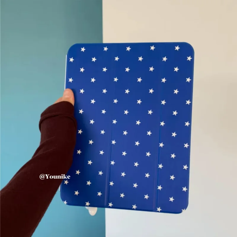 Advanced Fashion White Star Creative For iPad 11th A16 10 9 8 7 5 Pro 13 11 M5 M4 M3 M2 12.9'' Air  4 3 2 1 Mini 7 6 8.3'' Cover