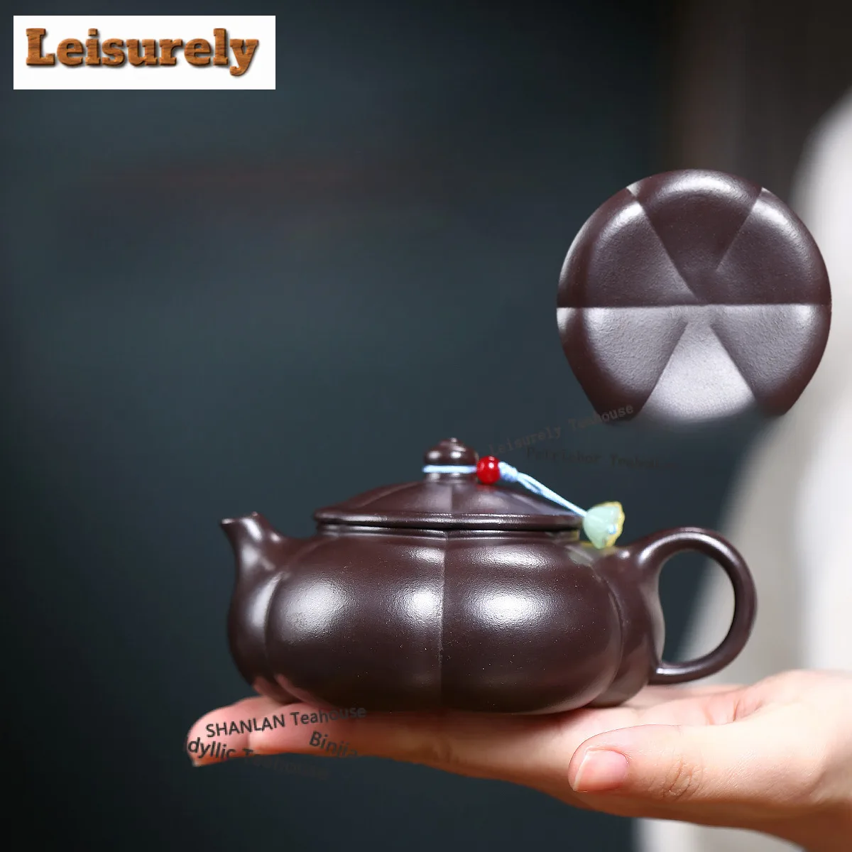 200ml Luxury Yixing Purple Clay Teapots Famous Master Handmade Rib Pot Raw Ore Purple Mud Kettle Zisha Tea Set Ornaments Craft