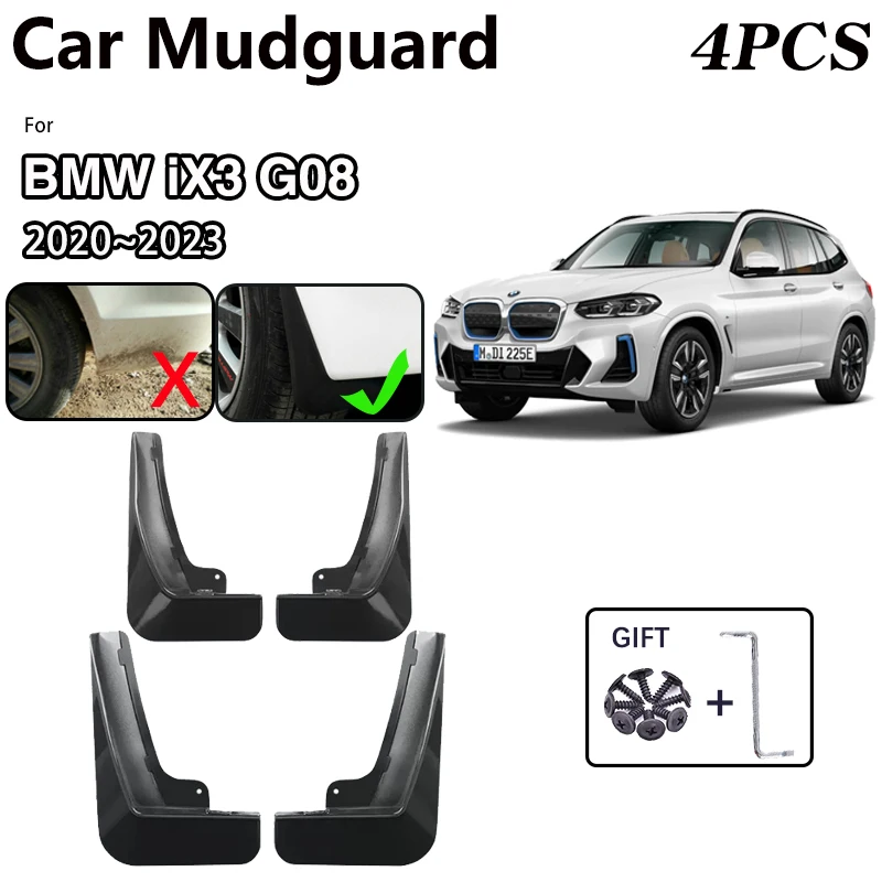 

For BMW iX3 G08 2023 Accessories 2020 2021 2022 Car Mudguards Baking Paint MudFlaps Wheel Fender Protect Mud Guards Splash Flaps