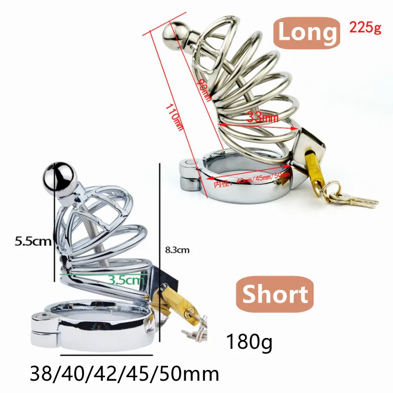 New Metal Male Chastity Locks Horse-eye Urethral Plugs Long/short Catheter Cages Penis Restraints Cheating Prevention CB Locks