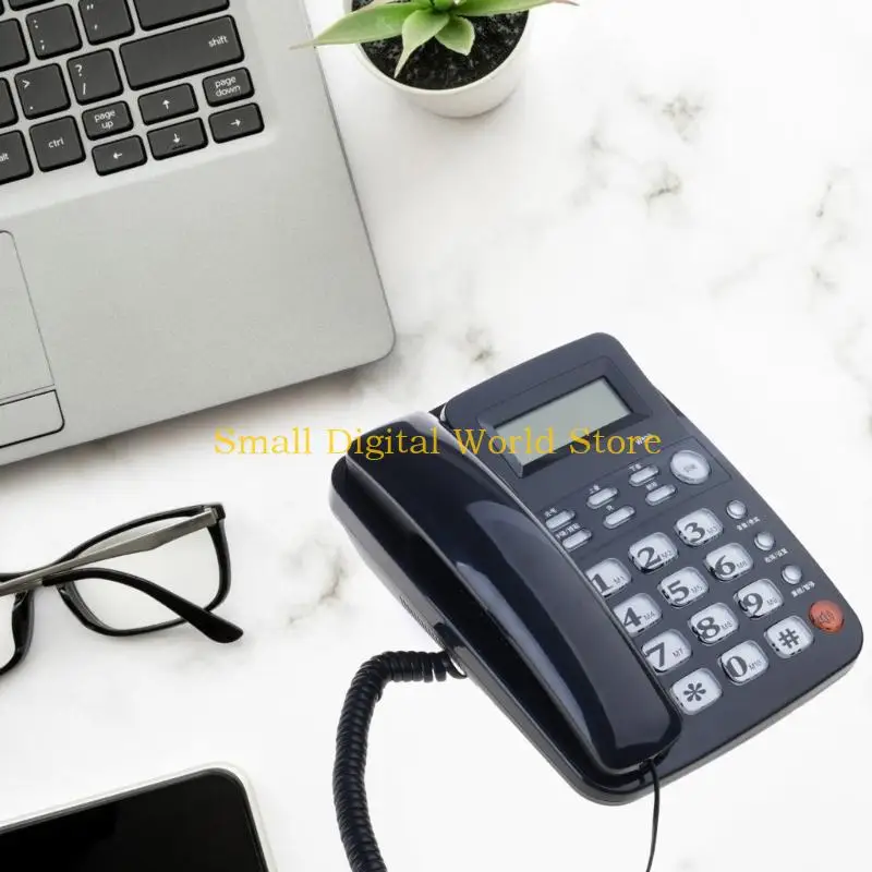 77UB Landline Telephone Featuring Large Button Design And Clear Call Display For Elderly Users