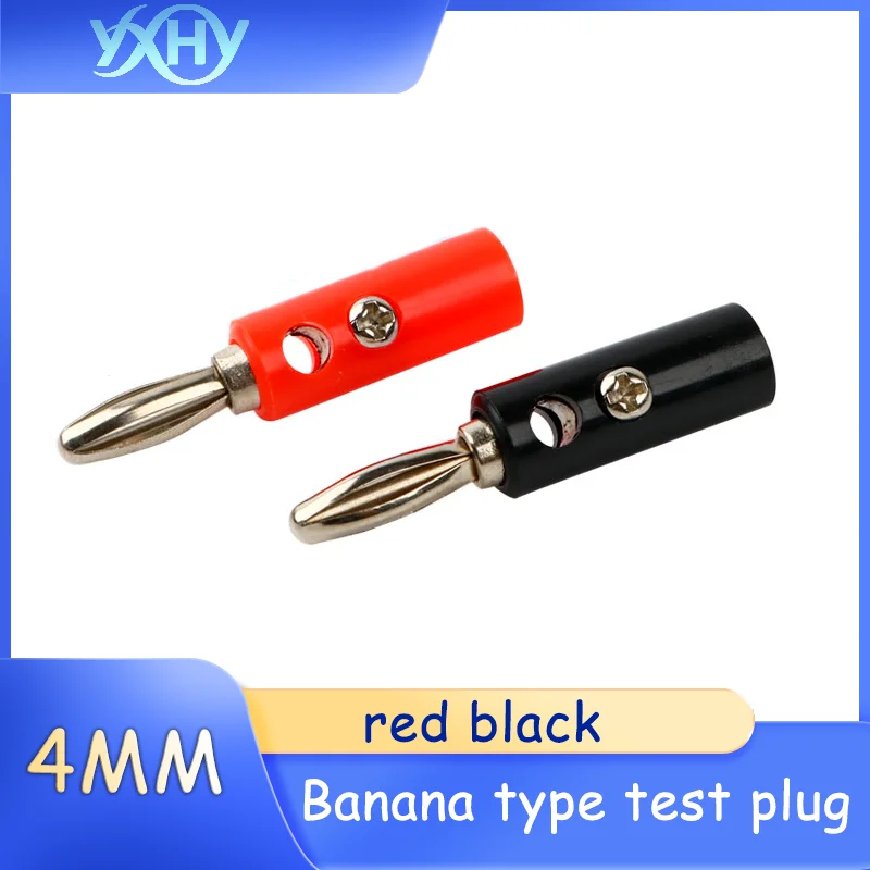 10pcs Banana Plug 4MM Lantern Head Test Plug Lantern Type Four Page Type Banana Type Plug