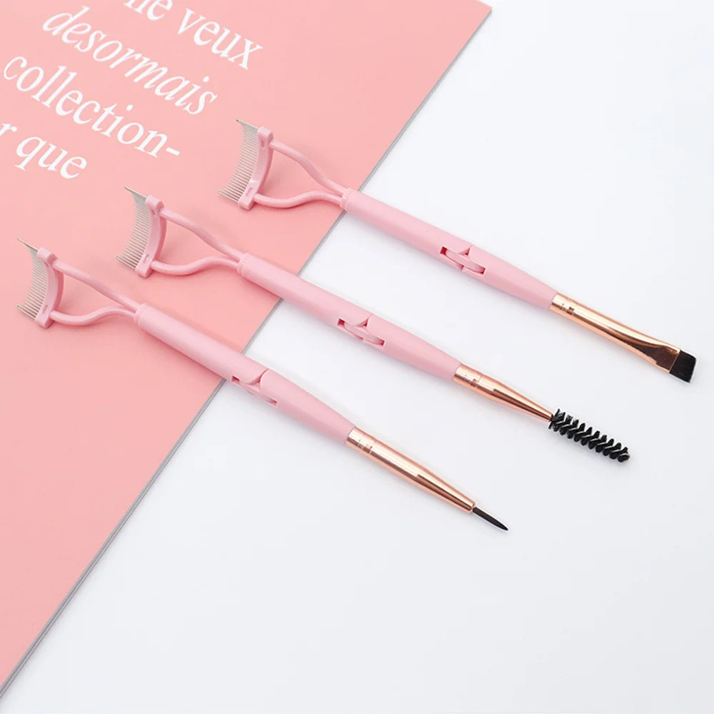 Bigoudi à Double tête en métal pliable, séparateur de cils, maquillage de beauté, brosse à cils, Mascara, outil cosmétique