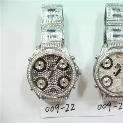 JKCO-Reloj de diamantes de imitación de banda de acero para hombre, reloj de oro Sky Star, reloj de hip hop no convencional