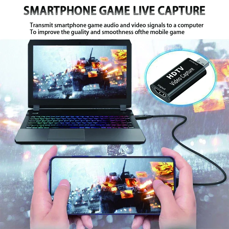 Grabber Live Streaming Box Recording For PS4 XBOX Phone Game DVD HD Camera USB 2.0 Video Capture Card 4K HD Video 