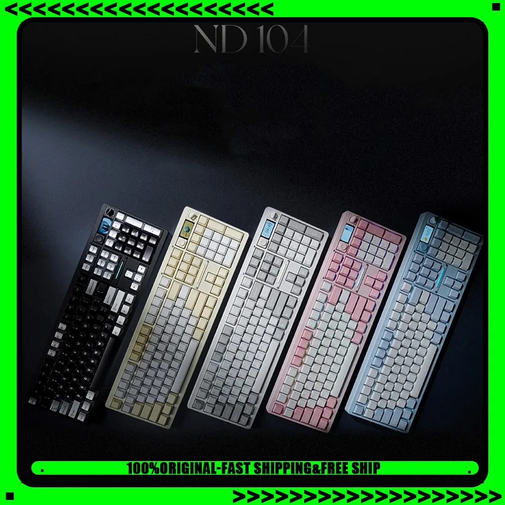 

NDNH ND104 Wireless Mechanical Keyboard Tri Mode Keyboard Aluminium Alloy Hot Swap Keyboard With Screen PC Accessory Win/Mac