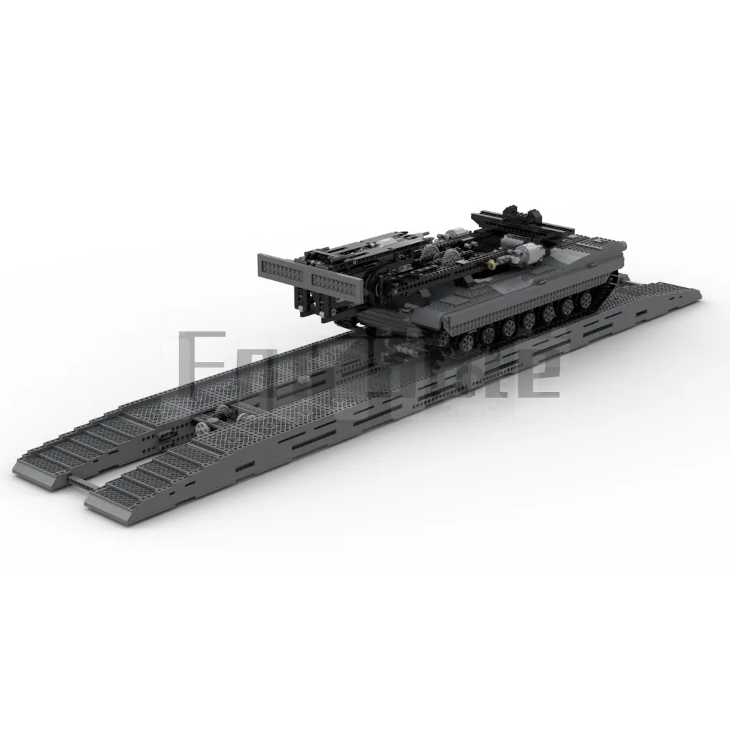 Moc-29526 M1 Tank with 1.2m Bridge Model With PDF Drawings Building Blocks Bricks Kids DIY Toys Birthday Christmas Gifts