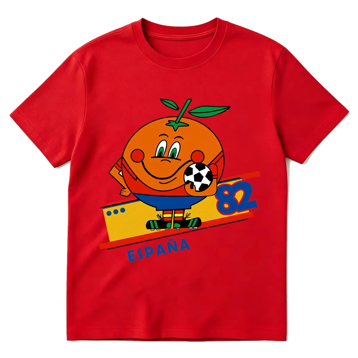 Naranjito Espana 82 Spanien Maskottchen 1982 Fußball Lustiges T-Shirt Herren Damen Kleidung Mode Übergroße Kurzarm-T-Shirts – Detail 6