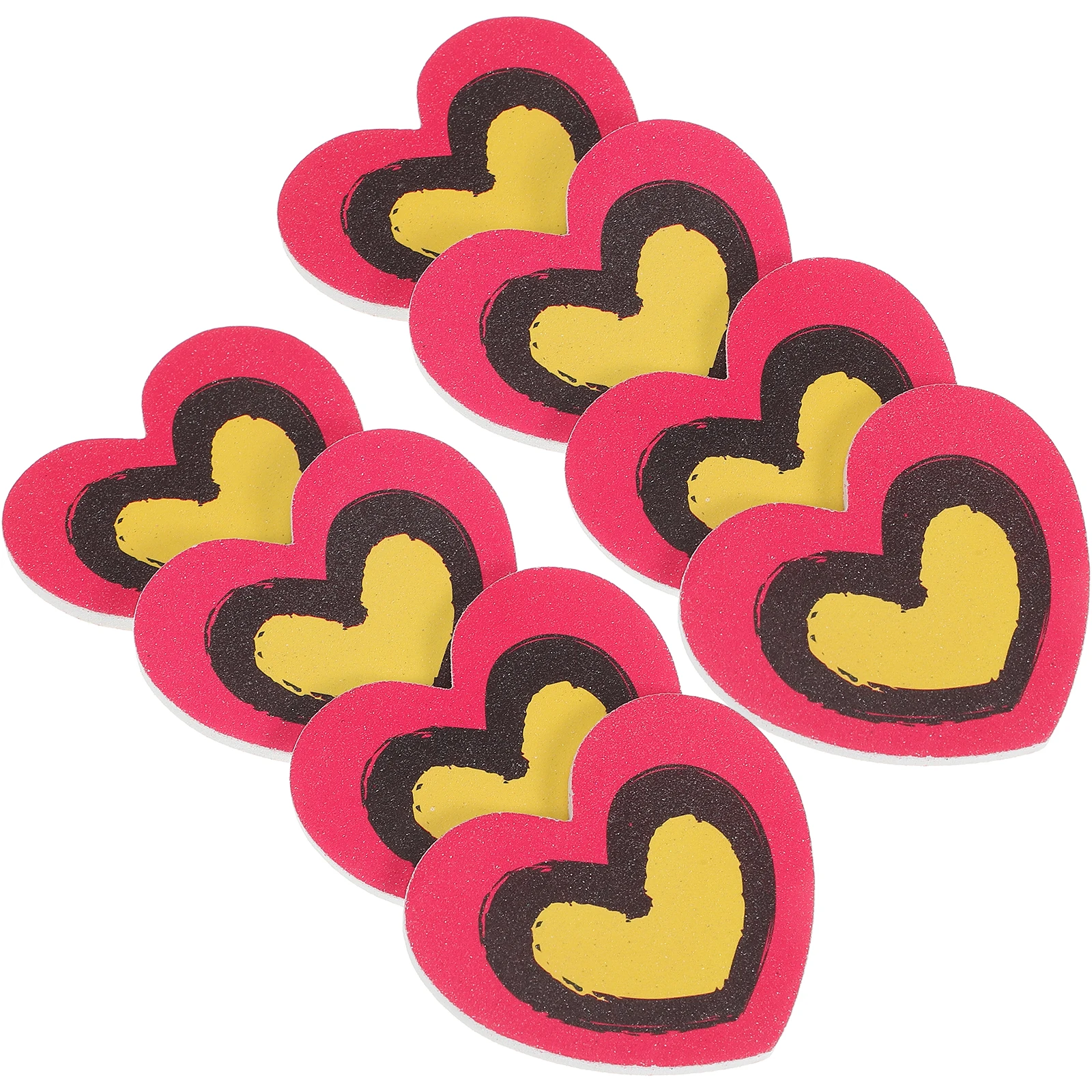 20 قطعة من ملفات فن الأظافر بتصميم على شكل قلب سهلة الحمل مثالية لتلميع السطح وإزالة طلاء الأظافر هدية ساحرة حلوة #1