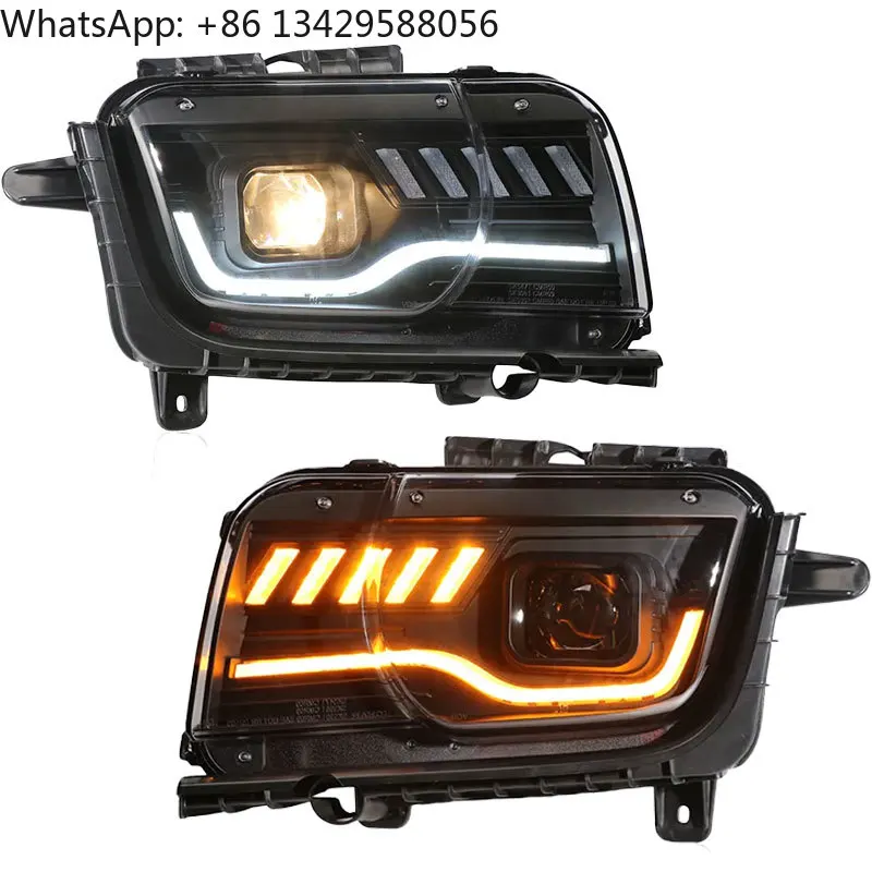 Suitable for Chevrolet Camaro Headlights 2009-2014 Full LED Headlights DRL Sequential Turn Signal Lights Automotive Headlights