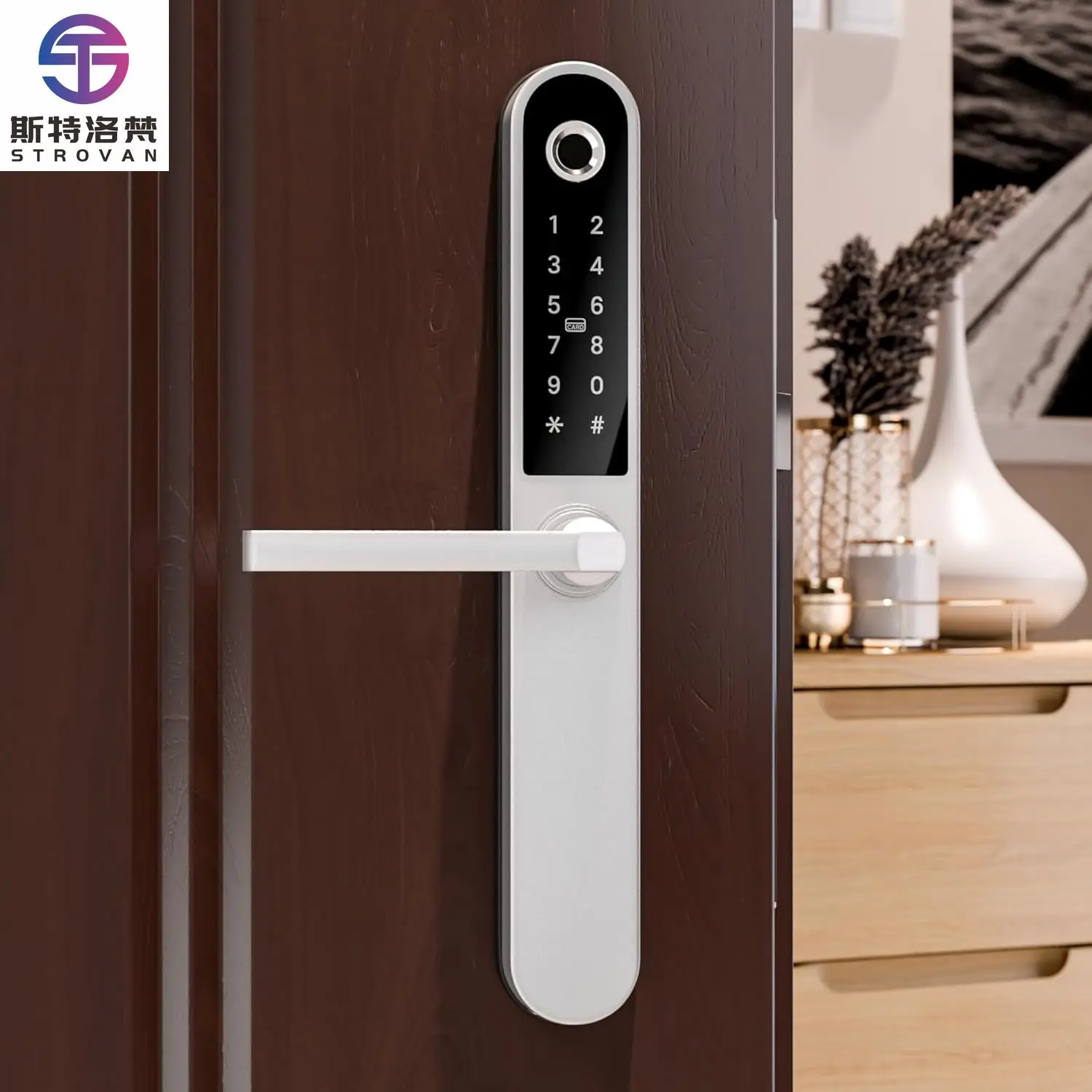 

Aluminum Handle Wi-Fi Smart Lock Electric Keyless Biometric Fingerprint Waterproof Outdoor Door Lock Electric Keyless