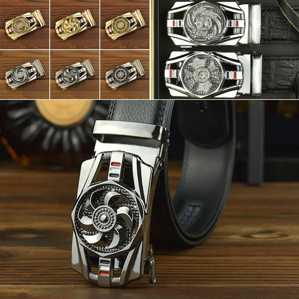 Fashion Rotating Time To Run Belt Buckle Sports Car Model Man Belt Automatic Buckle Headless Business Pants Buckle