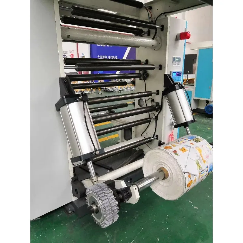 High Speed Bridge Stack Flexo Printing Machine Roll to Roll Printer for Plastic Film Shopping Bag Paper Bag