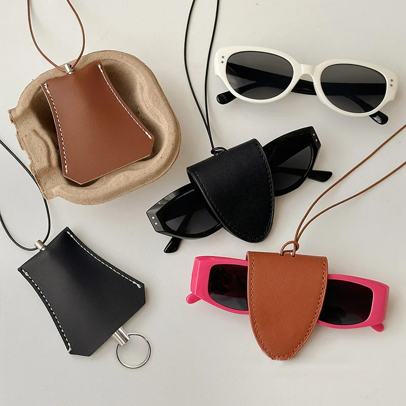 Instagram Style Faux Leather Halter Storage Bag Necklace Headset Glasses Storage Collarbone Chain Fashion Sweater Chain Women image 3