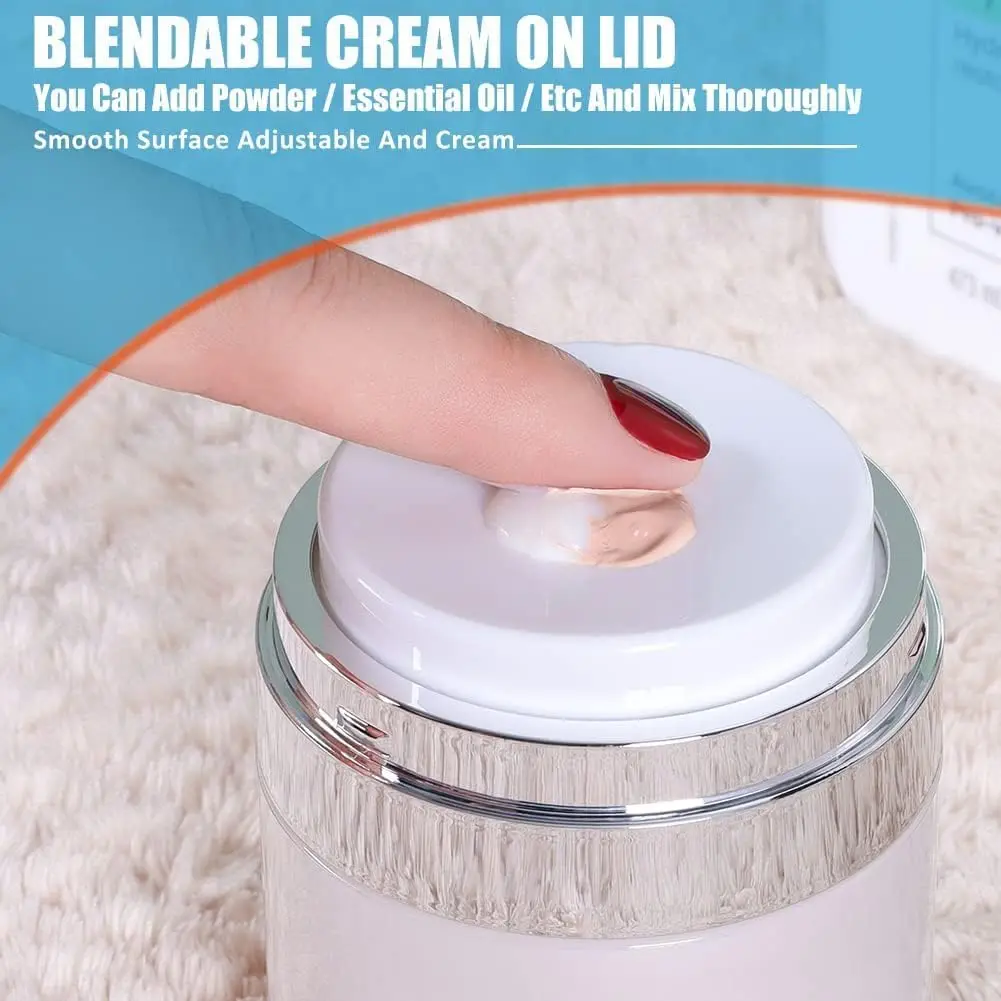 Airless Pump Jar 1/2/3Pcs Moisturizer Container with Airless Pump Vacuum Bottle Dispenser Empty Refillable for Travel Essentials