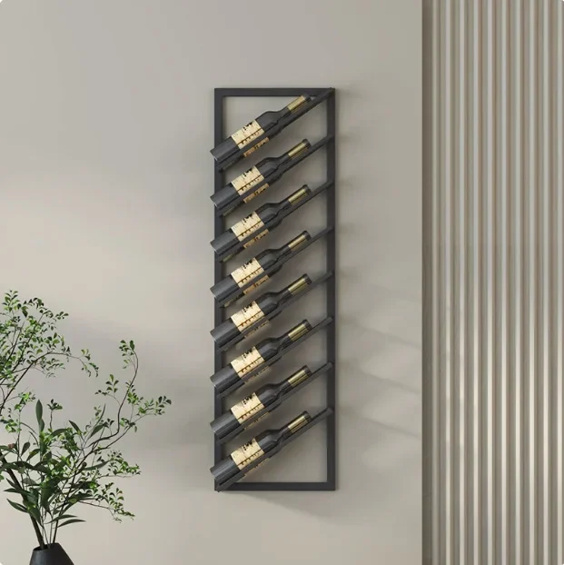 Household wall hanging side hanging wine rack display rack bar background wine rack