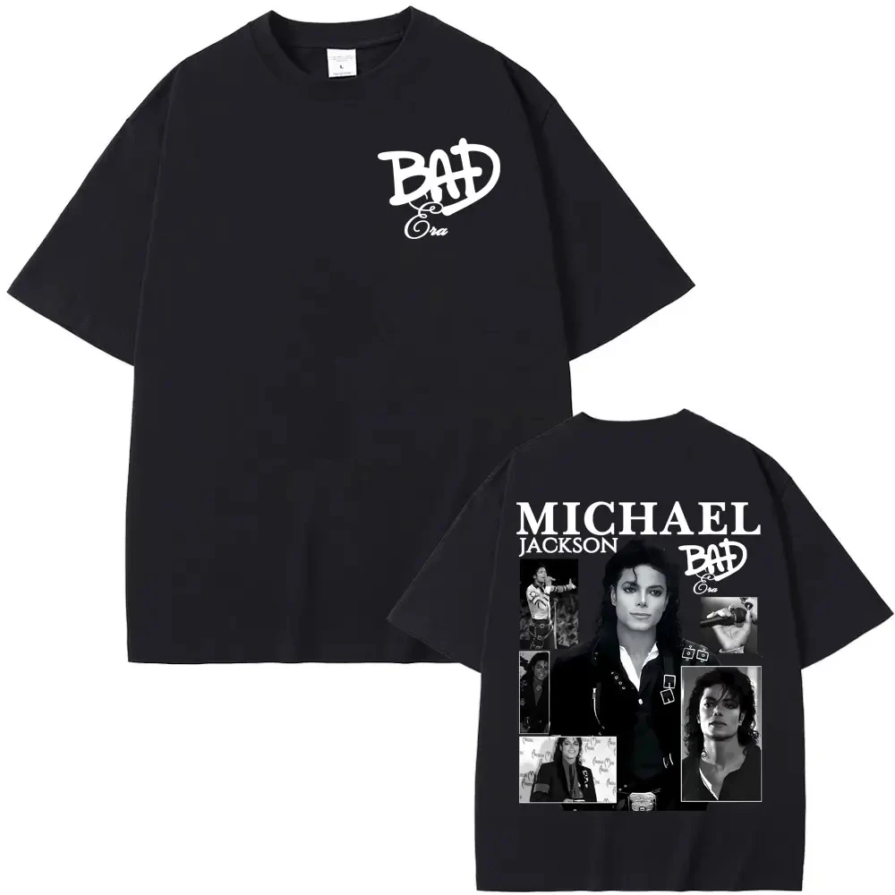 2026 Michael Jackson Band Portrait Print Short Sleeve Crew Neck T Shirt,Oversized Tee, Kids Adults Music Star Graphic Casual Top