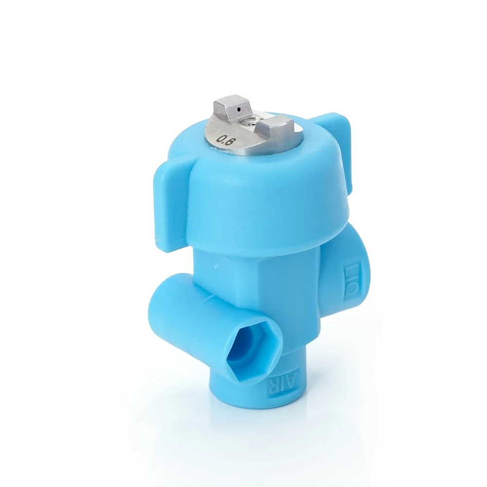 Plastic External Mix Air Atomizing Nozzle Two Fluid Water Air Mist Spray Head for Cooling Dust Removal Humidification