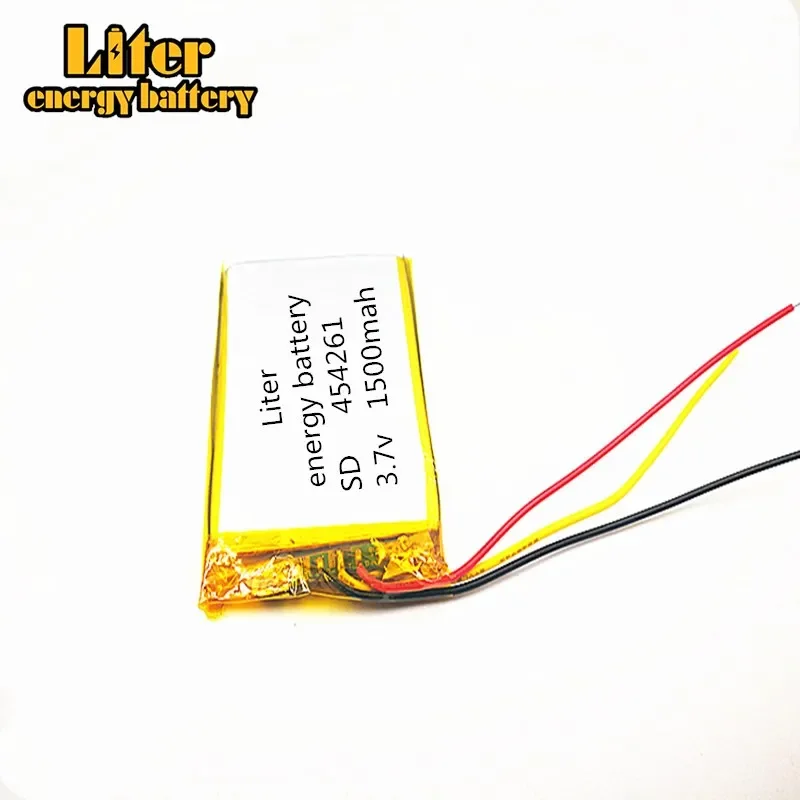 3 line 454261 3.7V 1500MAH Lithium Polymer Li-Po li ion Rechargeable Battery cells For Mp3 MP4 MP5 GPS mobile bluetooth