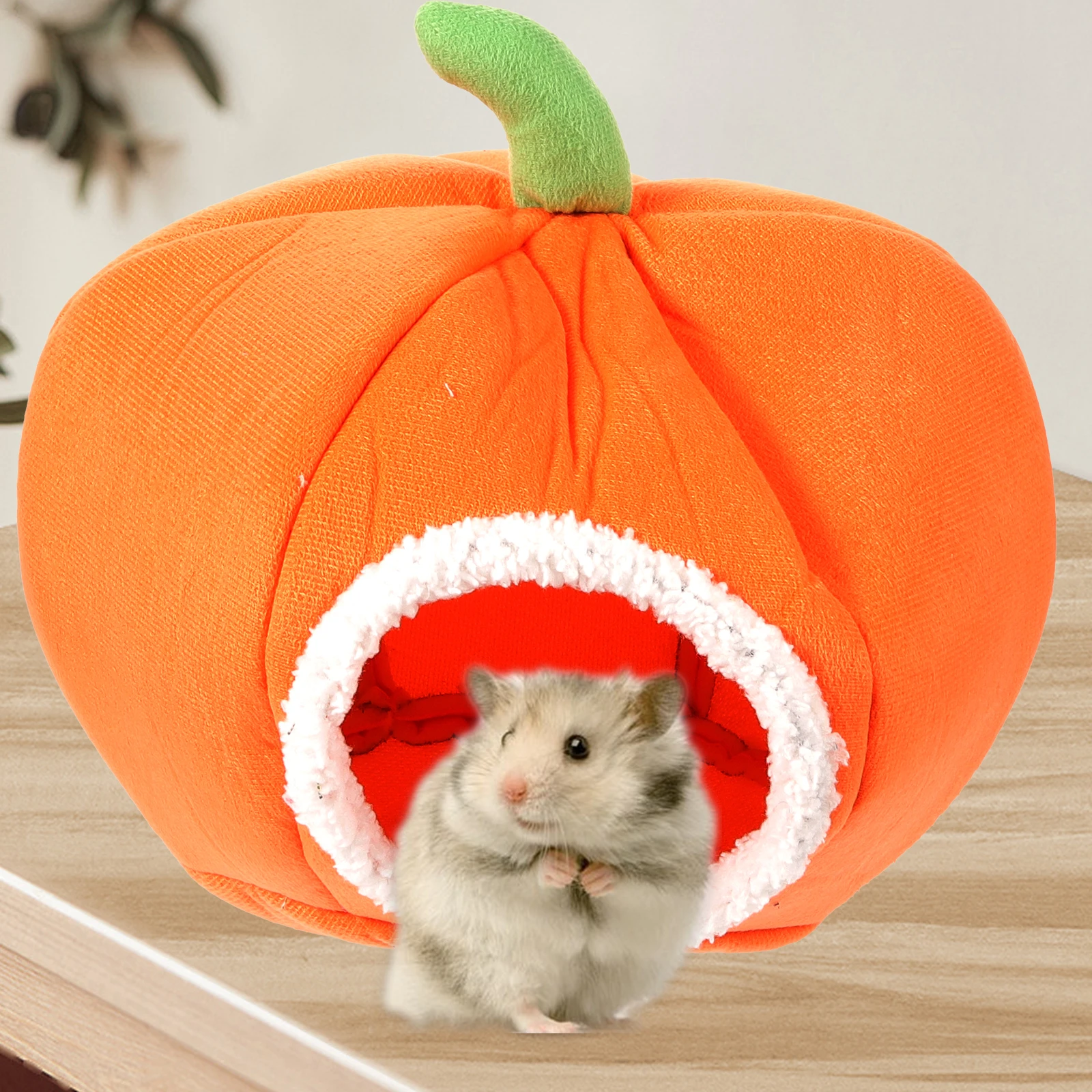 

Small Pet Bed Pumpkin Design Hamster Hedgehog Chinchilla Warm Comfortable Warm Nests Hedgehog House